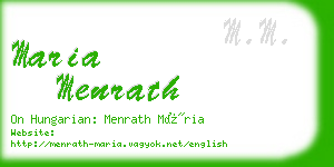 maria menrath business card